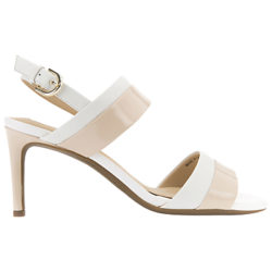 Geox Audie Stiletto Heeled Sandals Skin/White